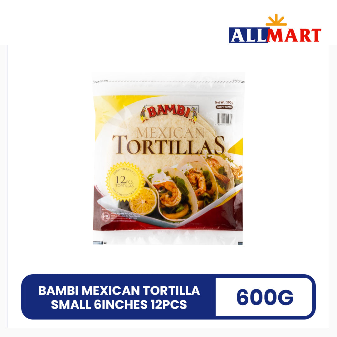 Bambi Mexican Tortilla Small 6inches 600g 12pcs