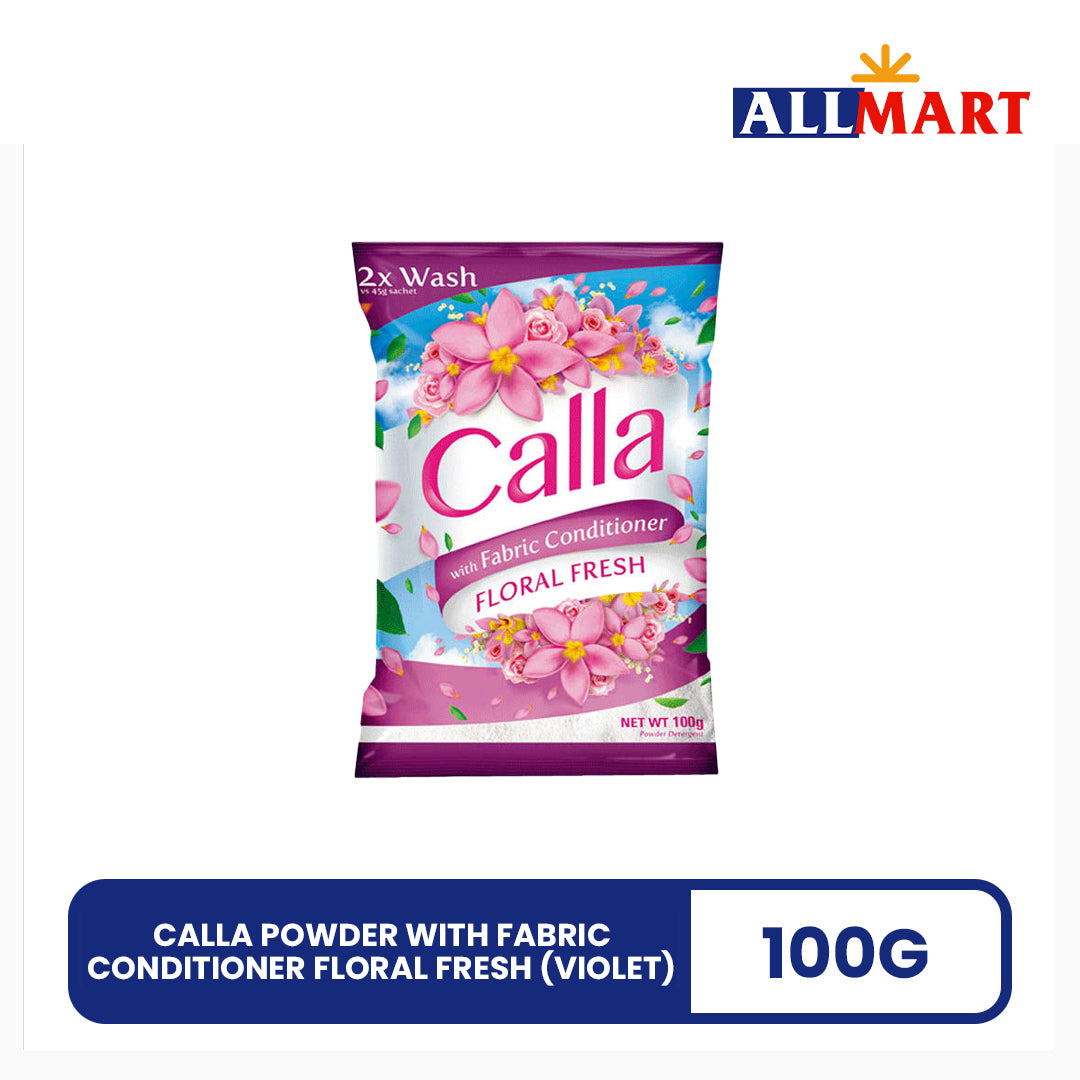 Calla Powder With Fabric Conditioner Floral Fresh (Violet) 100g