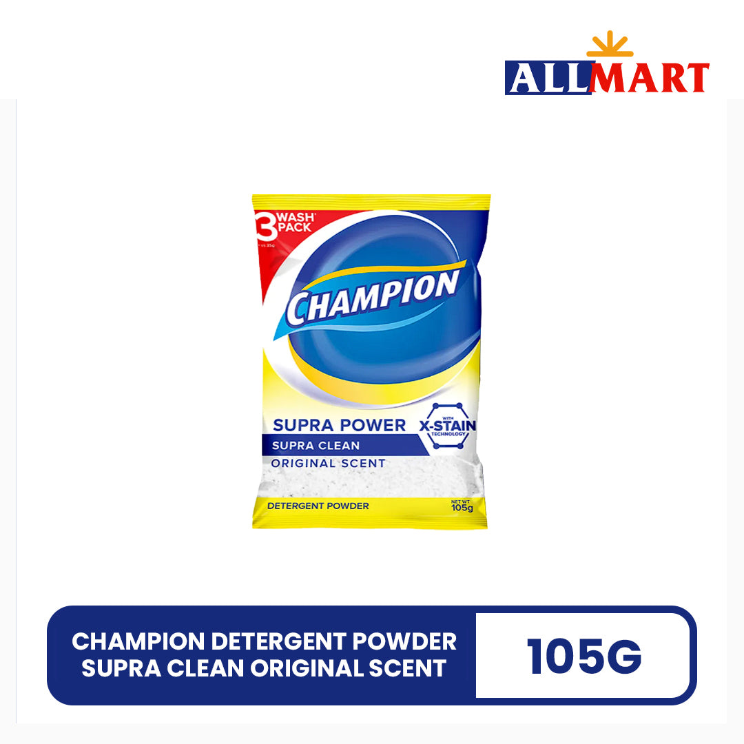 Champion Detergent Powder Supra Clean Original Scent 105g
