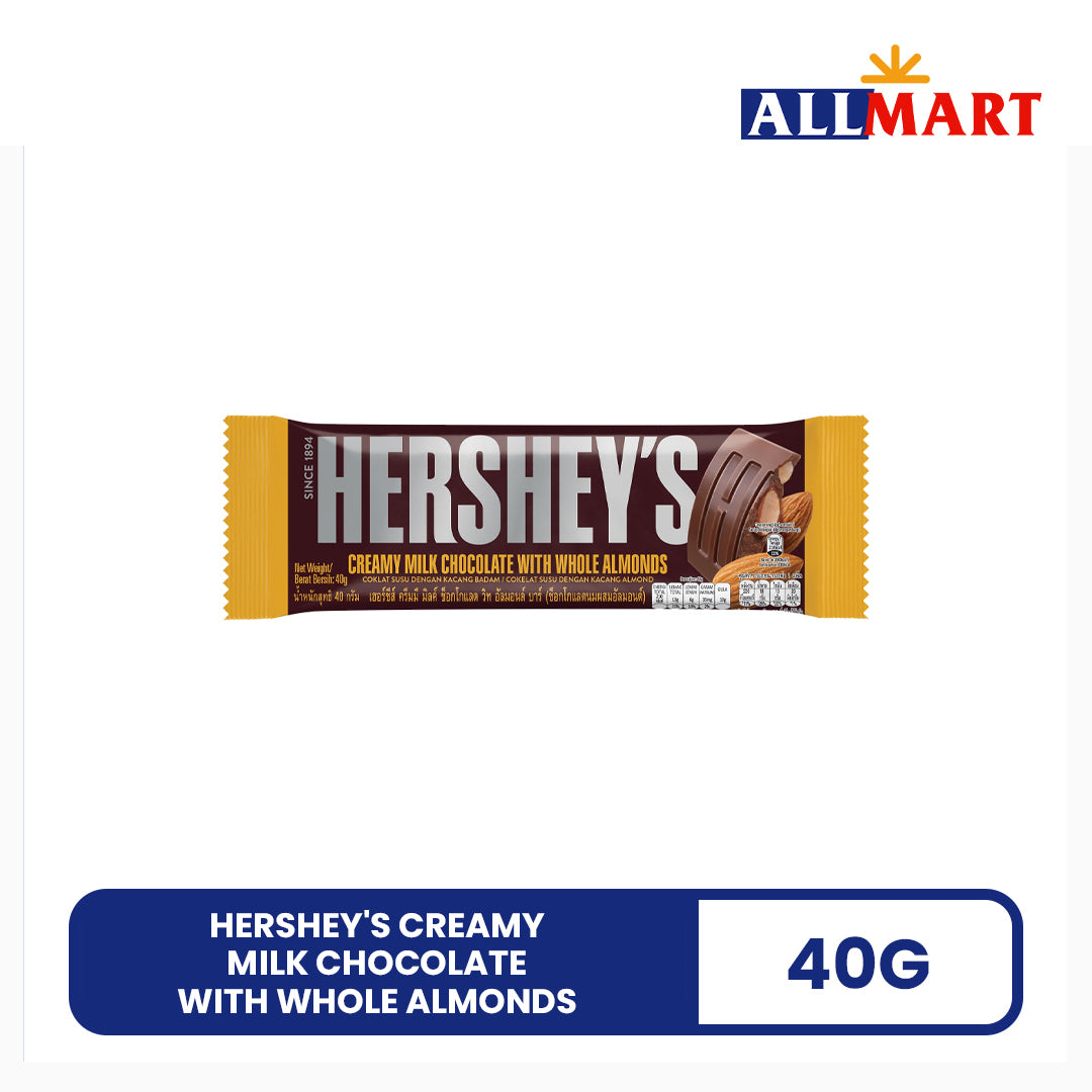 Hershey's Creamy Milk Chocolate with Whole Almonds 40g