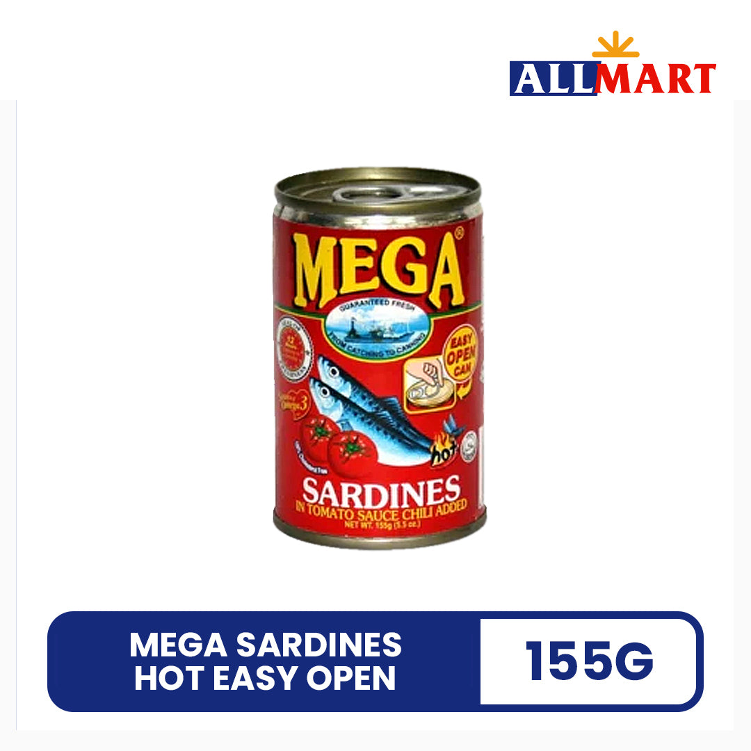 Mega Sardines Hot Easy Open 155g