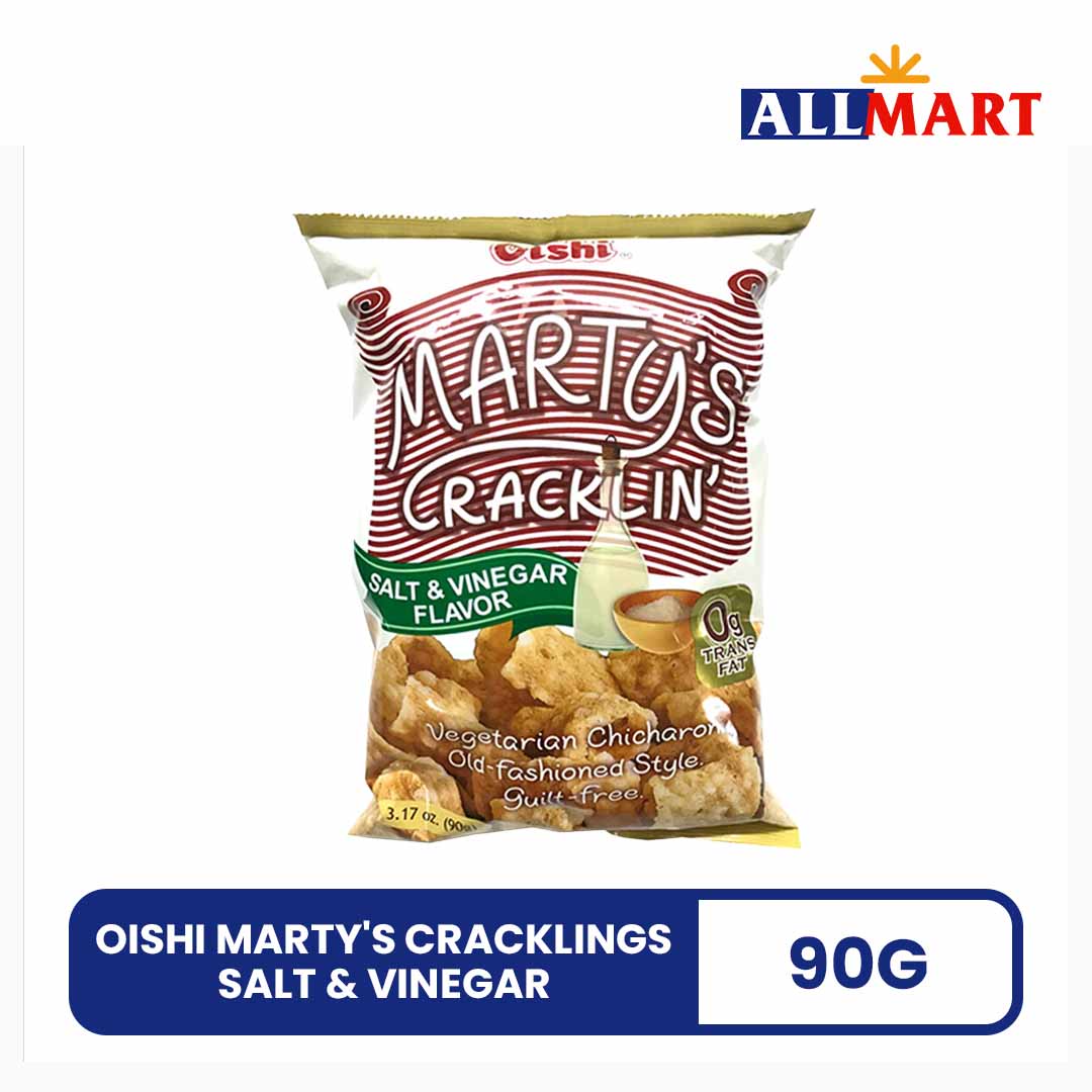 Oishi Marty's Cracklings Salt & Vinegar 90g