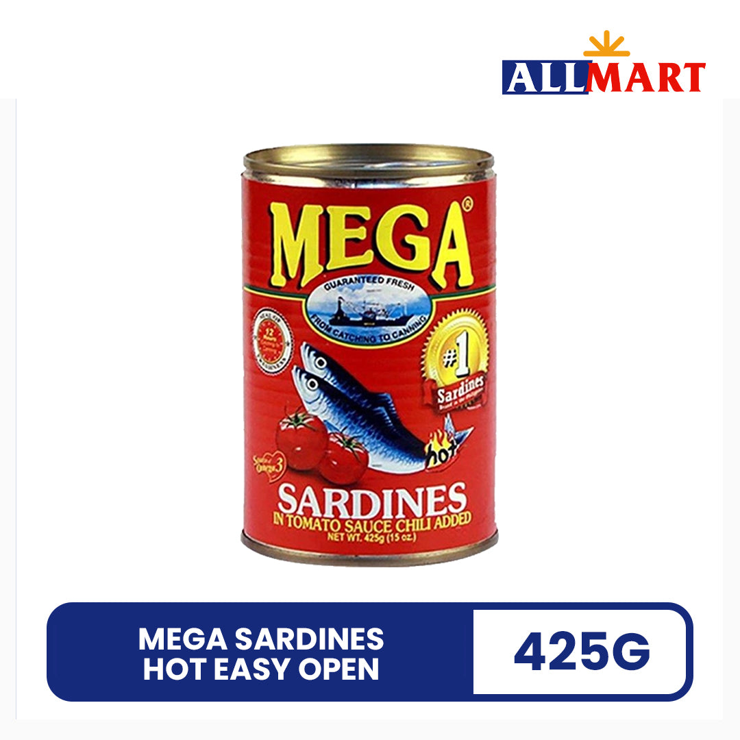 Mega Sardines Hot Easy Open 425g