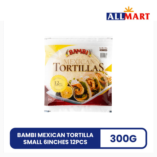 Bambi Mexican Tortilla 6 inches 300g pack of 12 – soft flour tortillas for tacos, burritos, wraps, and quesadillas