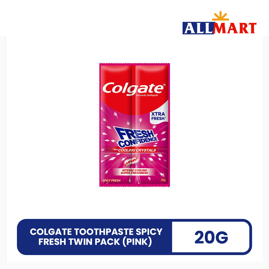 Colgate Toothpaste Spicy Fresh Twin Pack (Pink) 20g