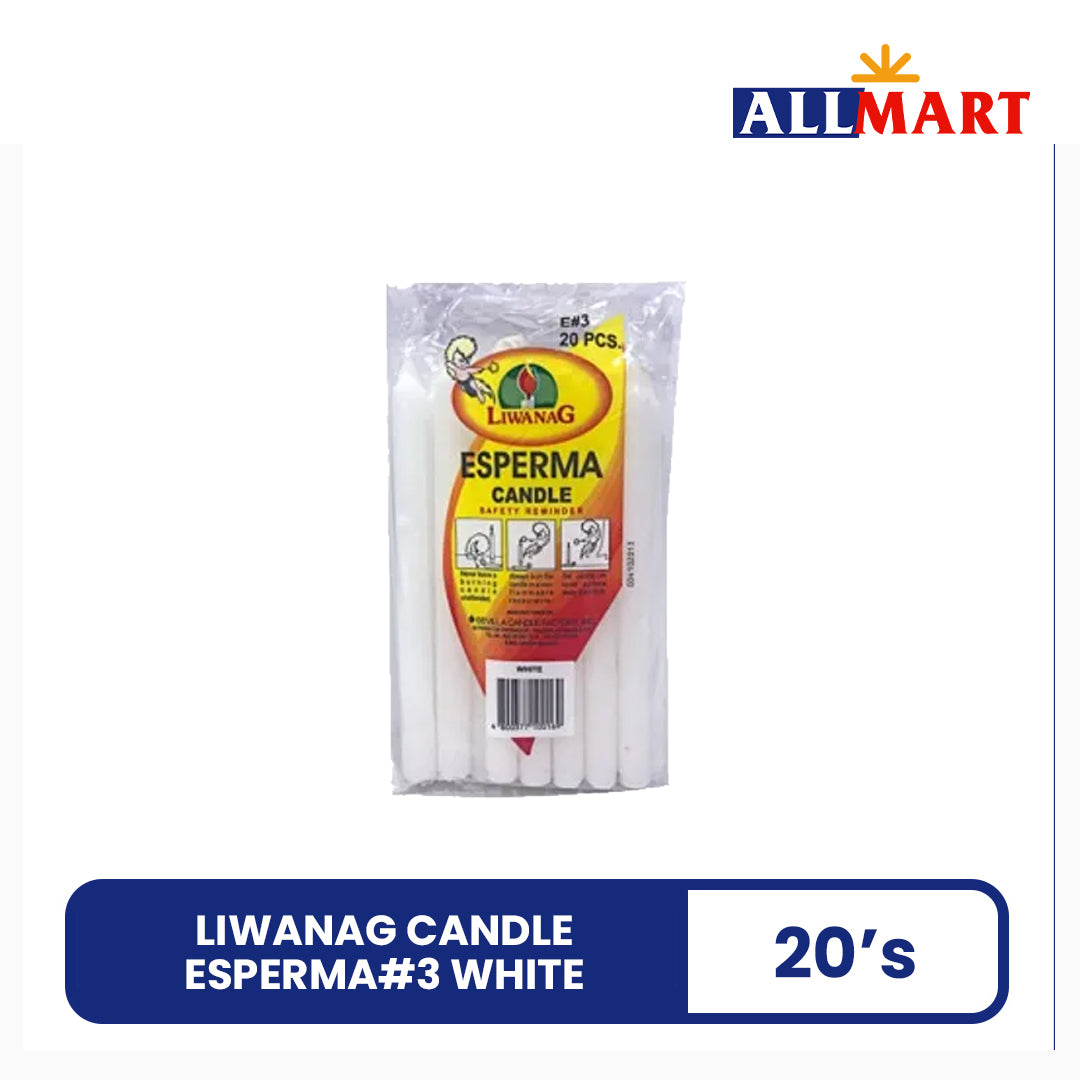 Liwanag Candle Esperma#3 White 20's