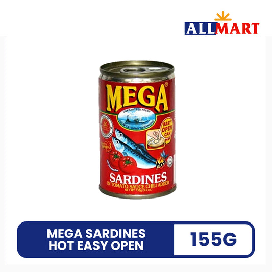 Mega Sardines Hot Easy Open 155g