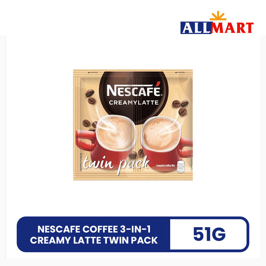 Nescafe Coffee 3-In-1 Creamy Latte Twin Pack 51g