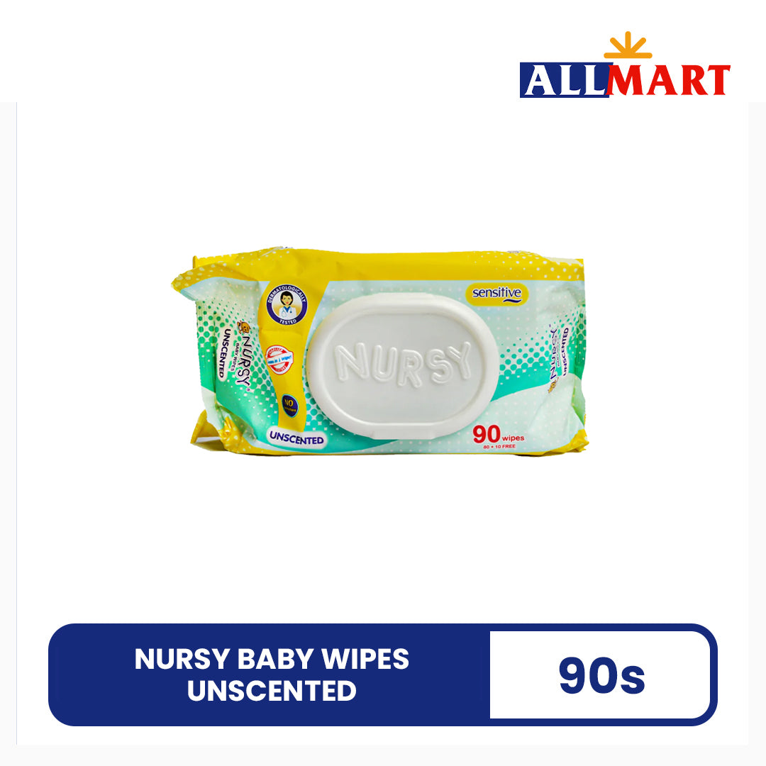 Nursy Baby Wipes Unscented 90s