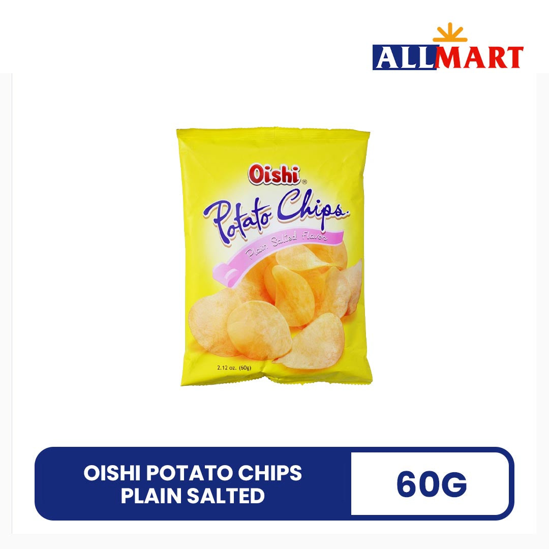 Oishi Potato Chips Plain Salted 60g