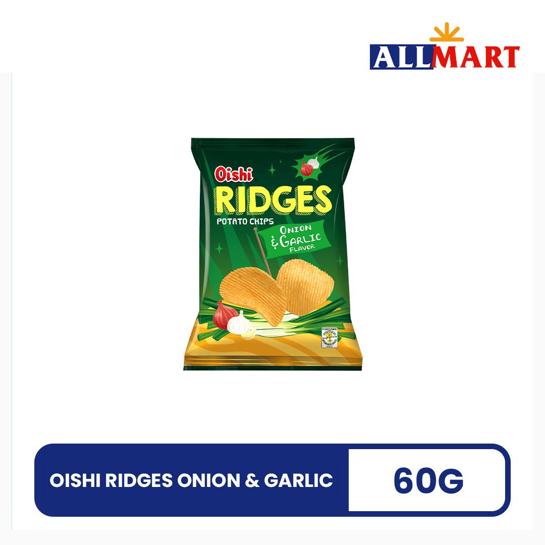 Oishi Ridges Onion & Garlic 60g