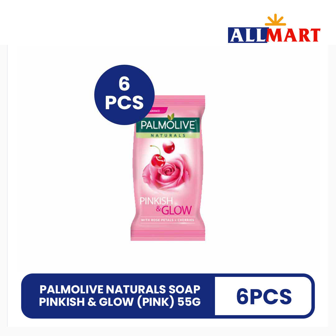 Palmolive Naturals Soap Pinkish & Glow (Pink) 55g 6pcs