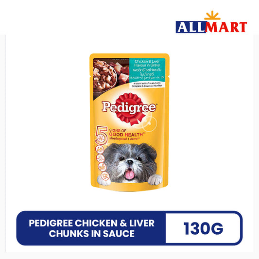 Pedigree Adult Pouch Chicken & Liver in Gravy 130g