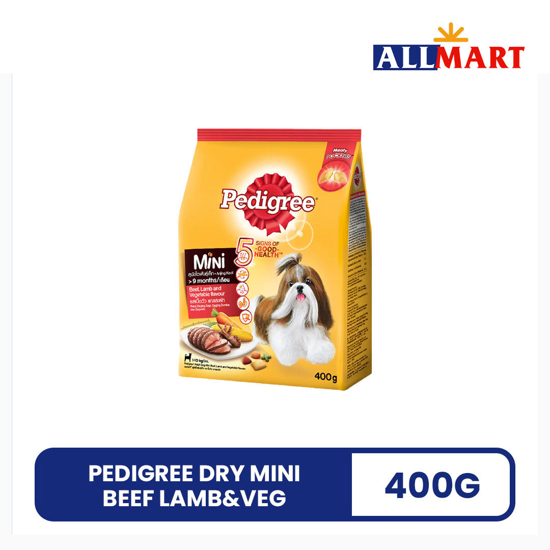 Pedigree Adult Mini Dry Beef Lamb and Vegetable Flavor 400g