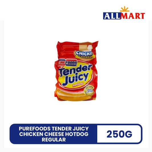 Purefoods Tender Juicy Chicken Cheese Hotdog Regular 250g