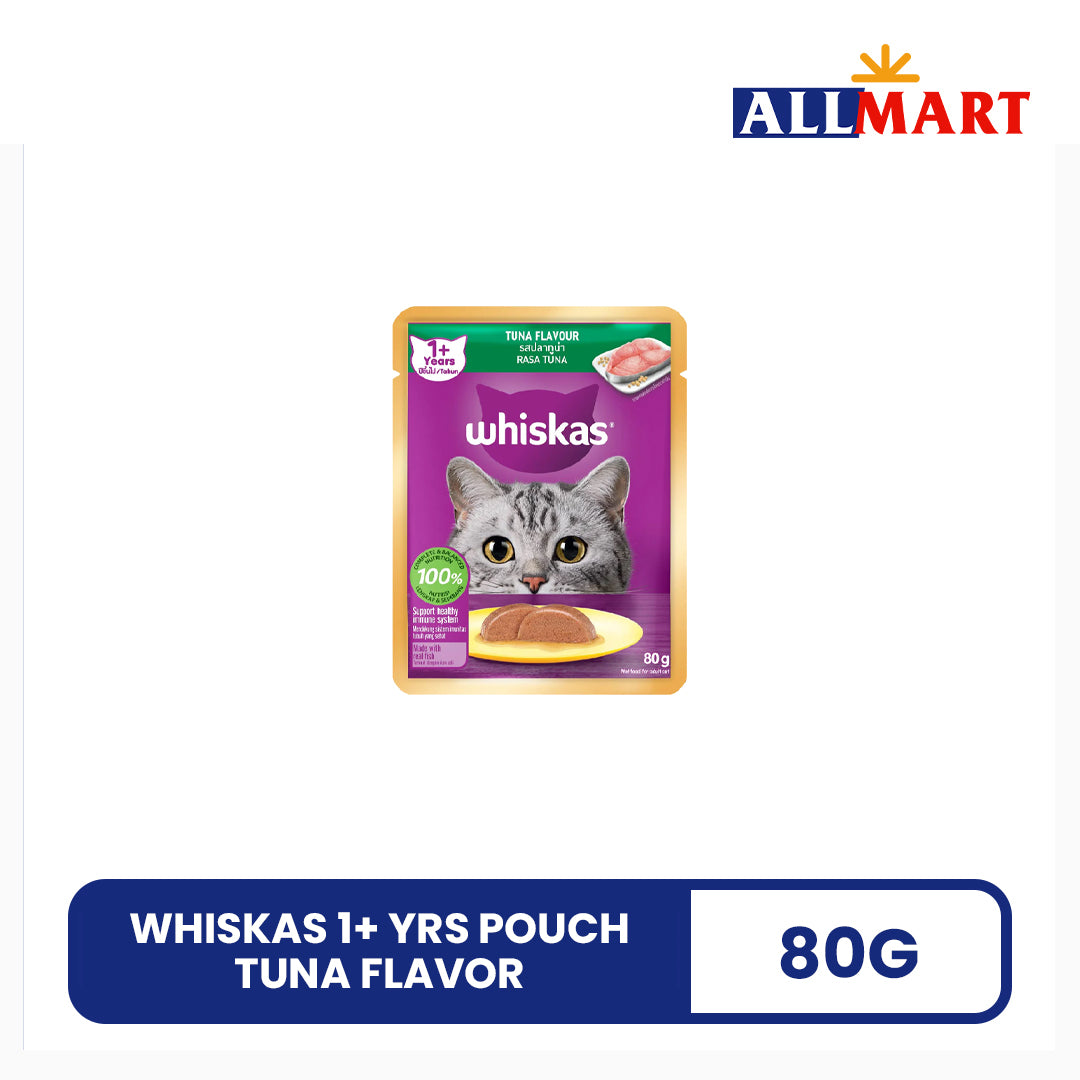 Whiskas 1+ Yrs Pouch Tuna Flavor 80g