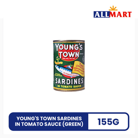 Young's Town Sardines in Tomato Sauce (Green) 155g