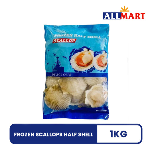 Frozen Scallops Half Shell 1kg