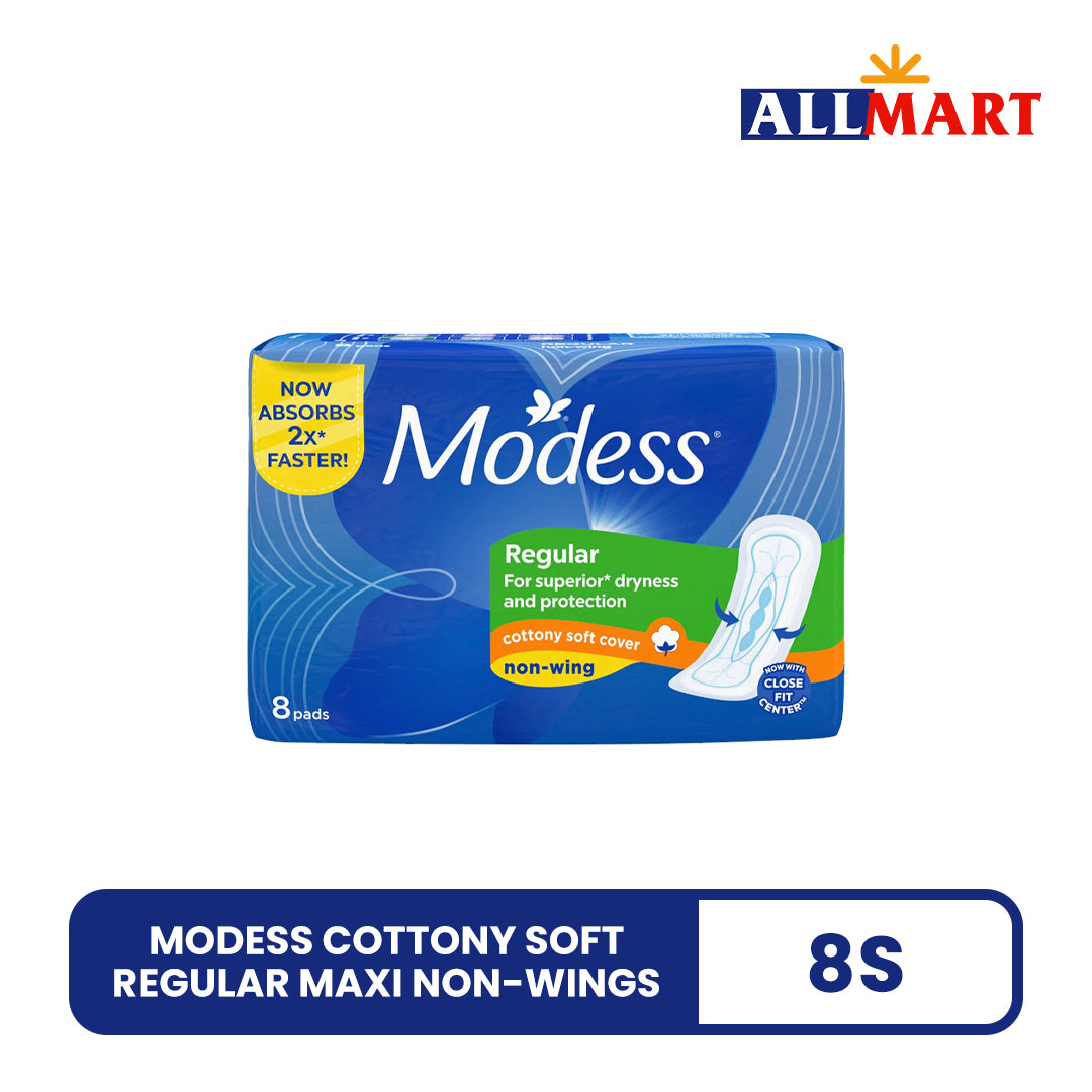 Modess Cottony Soft Regular Maxi Non-Wings 8s