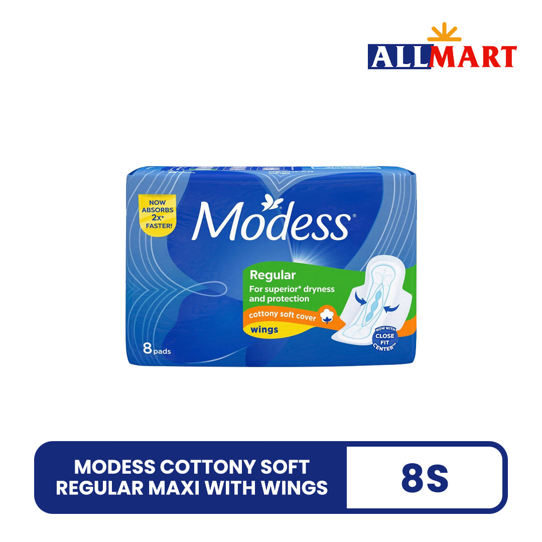 Modess Cottony Soft Regular Maxi with Wings 8s